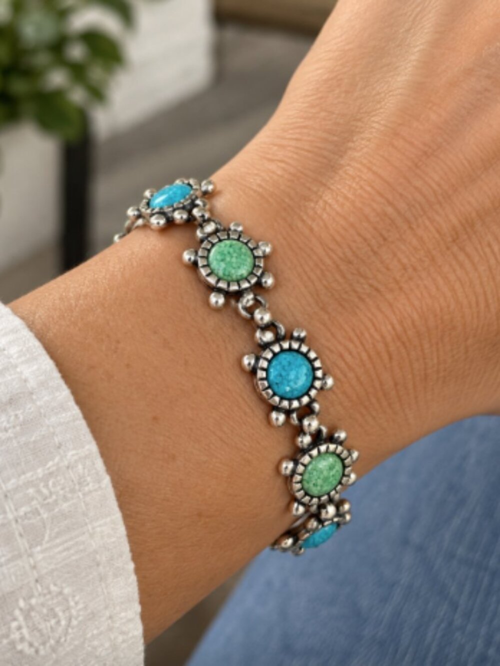 Carolyn Pollack Turtle Themed Sterling & Turquoise Bracelet
